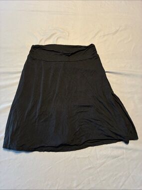 Merona Black A-Line Fold-Over Waist Skirt